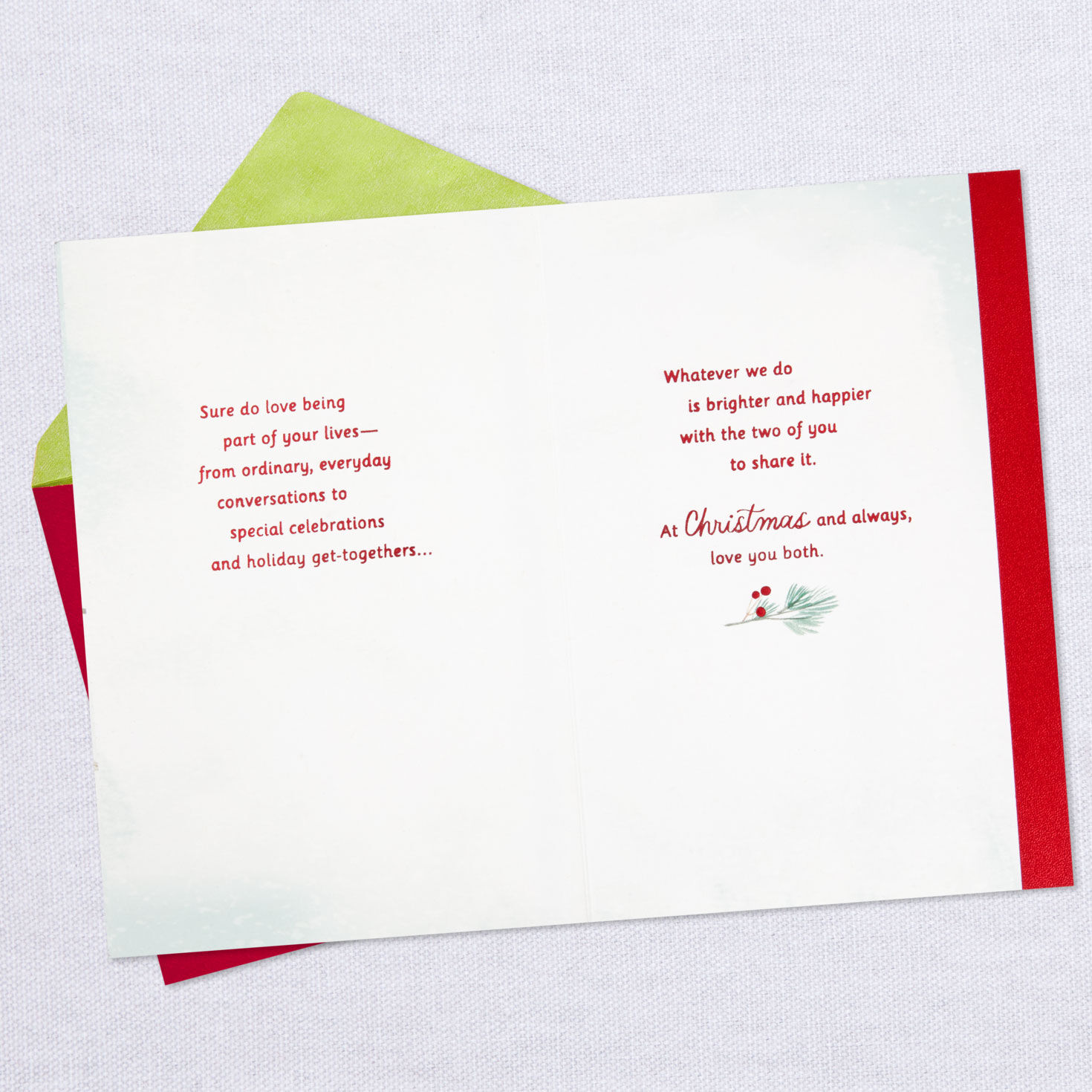 Being Part of Your Lives Christmas Card for Daughter and Her Husband, , large image number 3