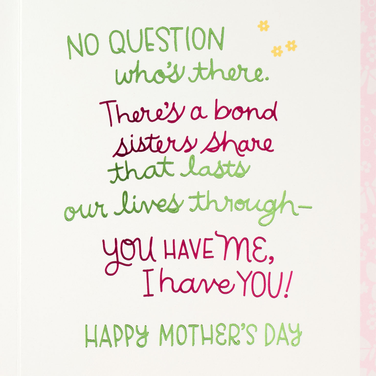 Butterfly Charms Sister Mother's Day Card  image number 3