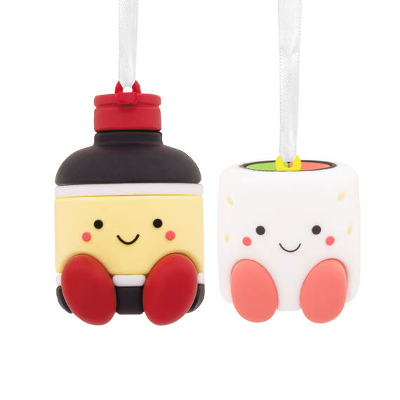 Better Together Sushi and Soy Sauce Magnetic Hallmark Ornaments, Set of 2