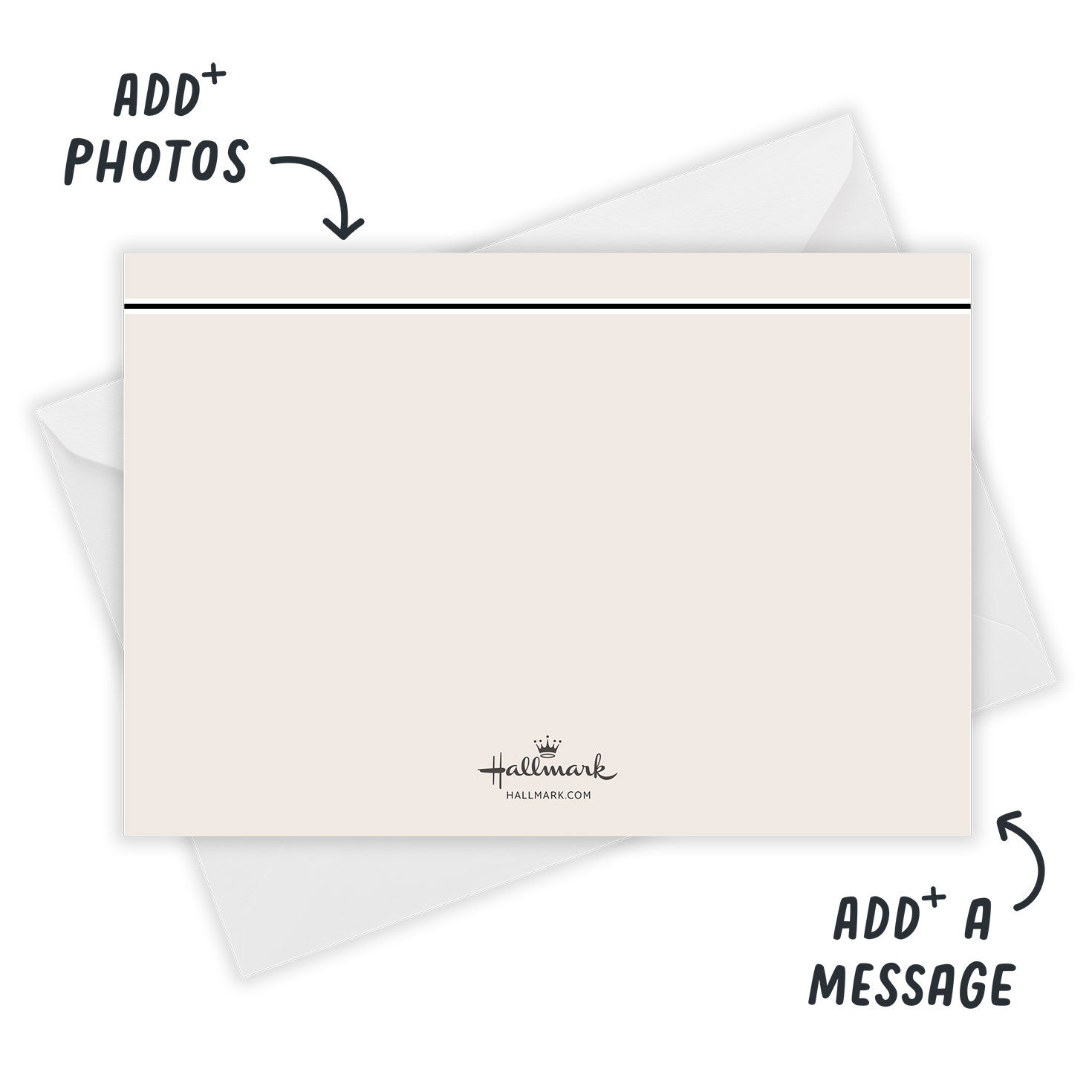 Black Gray Pennant Personalized Grad Announcement Card back indicating personalization image number 3