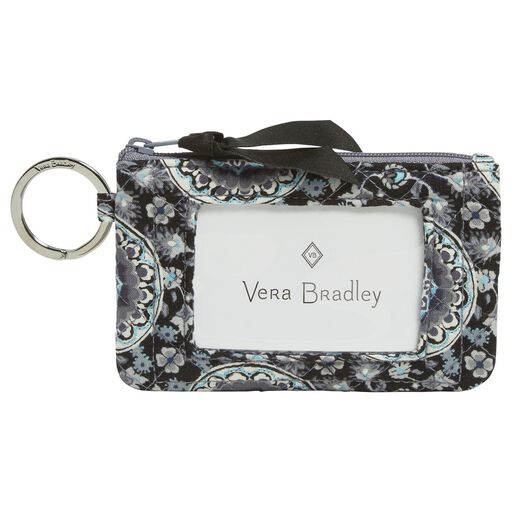 Fashion Accessories Jewelry Clothing Purses Hallmark Vera Bradley Iconic Zip Id Case In Charcoal Medallion