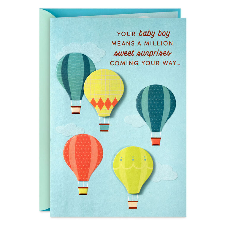 A Million Sweet Surprises New Baby Boy Card