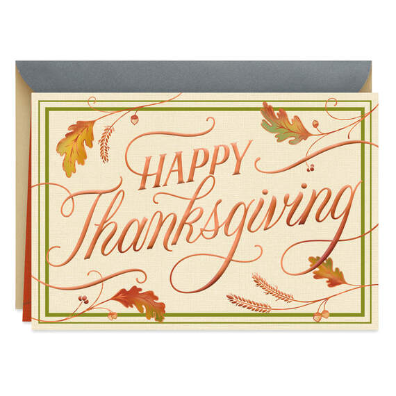 A Day of Happy Thanksgiving Card, , large image number 1