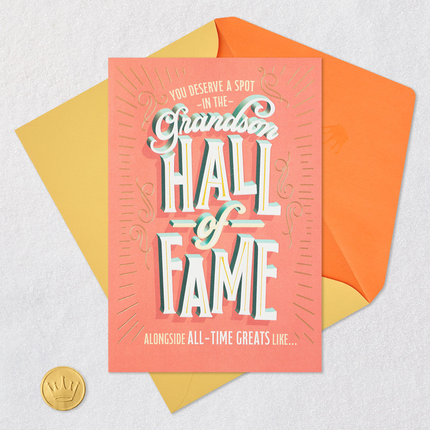 A Spot in the Grandson Hall of Fame Birthday Card for Grandson, , large image number 5