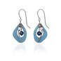 Silver Forest Organic Blue Oval and Silver Metal Drop Earrings, , large image number 1