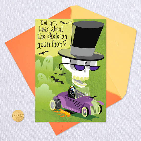 Skeleton Joke Halloween Card for Grandson, , large image number 5