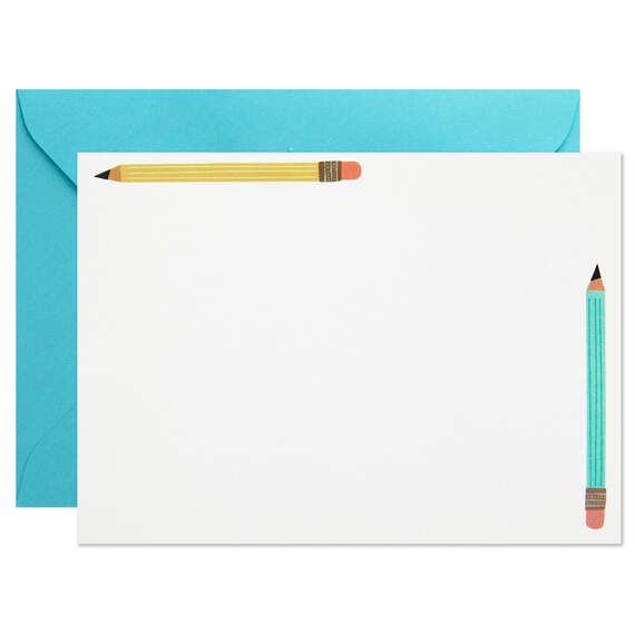 School Fun Flat Note Cards in Caddy, Box of 40 - Note Cards ...