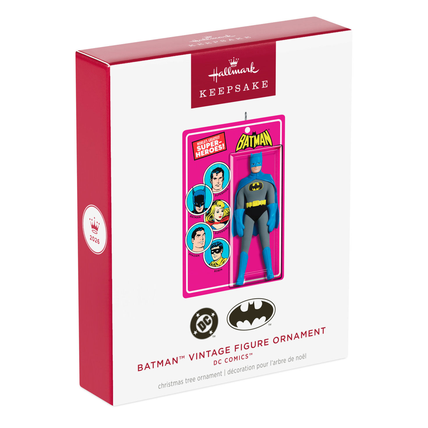 DC Batman Vintage Figure Keepsake Ornament Package Front image number 7