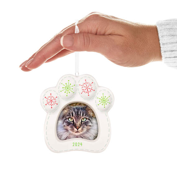 Pretty Kitty 2024 Porcelain Photo Frame Ornament, , large image number 4