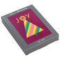 Diagonal Striped Tree on Plum Boxed Christmas Cards package image number 1
