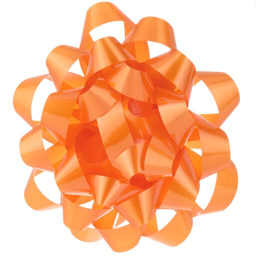 4 5/8" Orange High Gloss Ribbon Confetti Gift Bow, Orange