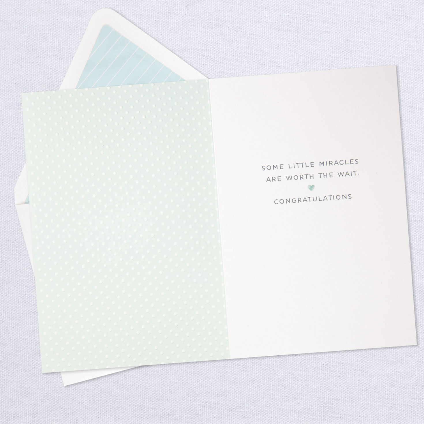 Hallmark Greeting Card New Baby Boy Green Blue Flowers Retail $2.99 