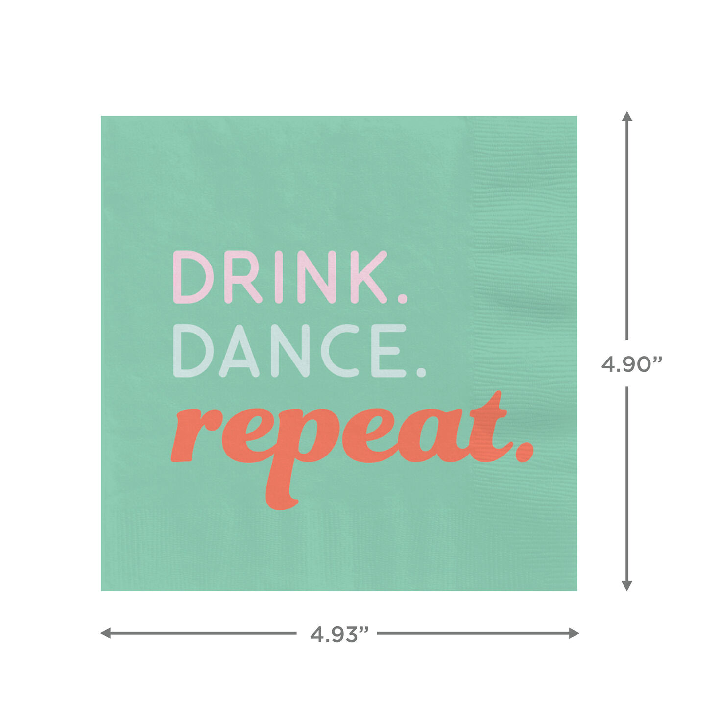 Green "Drink, Dance, Repeat" Cocktail Napkins, Set of 16 for only USD 4.49 | Hallmark
