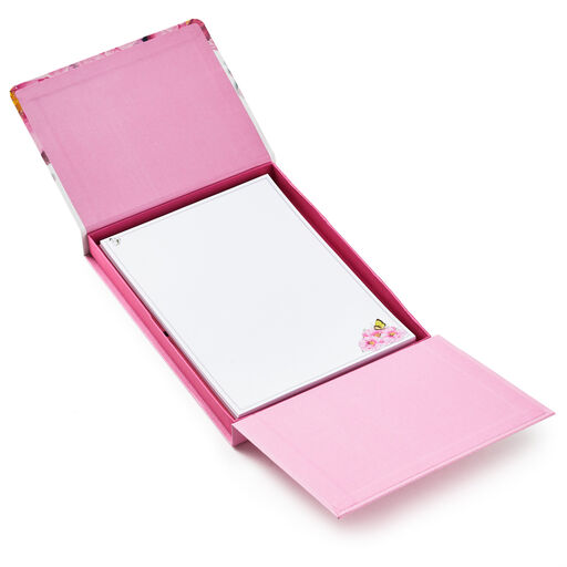 Marjolein Bastin Pink Flowers Stationery Set, 40 sheets, 