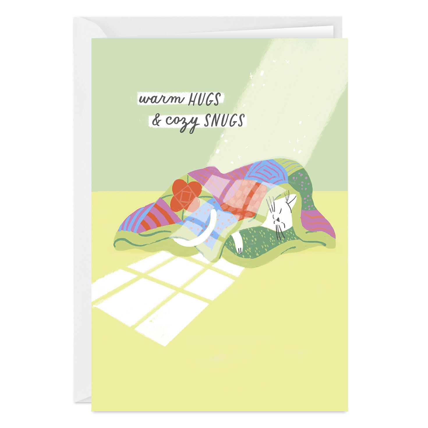 Warm Hugs and Cozy Snugs Custom Thinking of You Card
