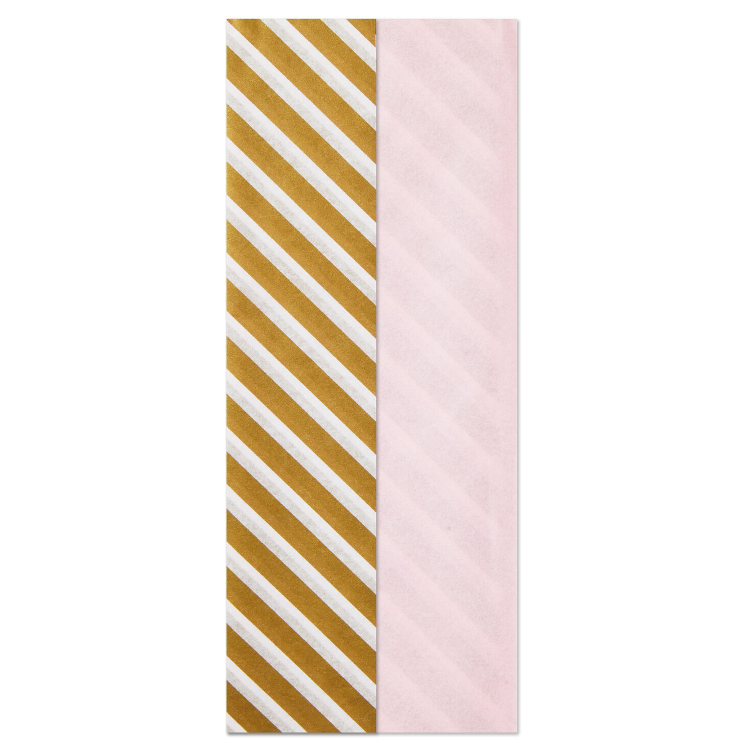 Light Pink and Gold Stripe 2-Pack Tissue Paper, 4 Sheets for only USD 2.49 | Hallmark