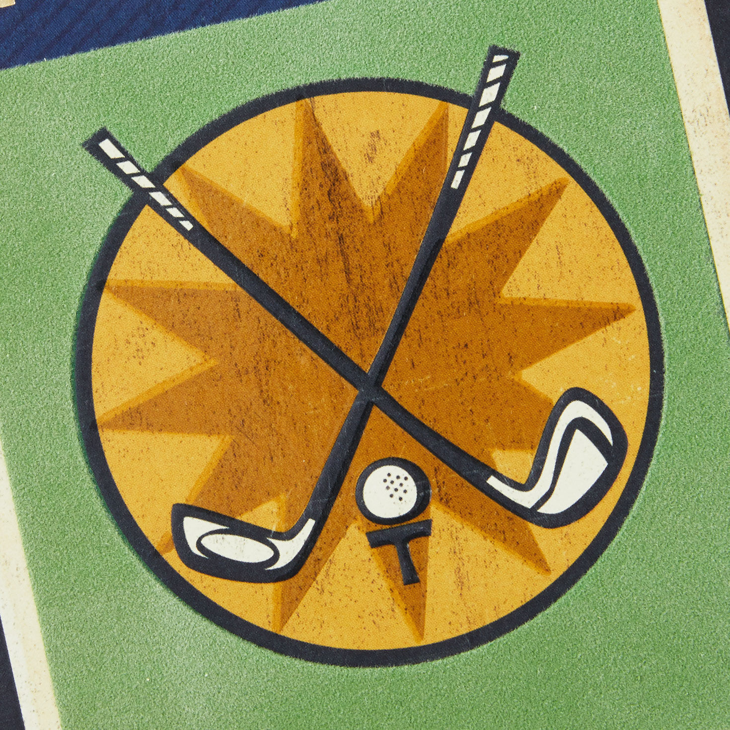 Retro Golf Clubs, Tee and Ball Father's Day Card Card Cover Detail image number 4