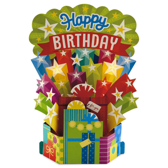 Cake With Candles 3D Pop-Up Musical Birthday Card With Light, , large image number 2