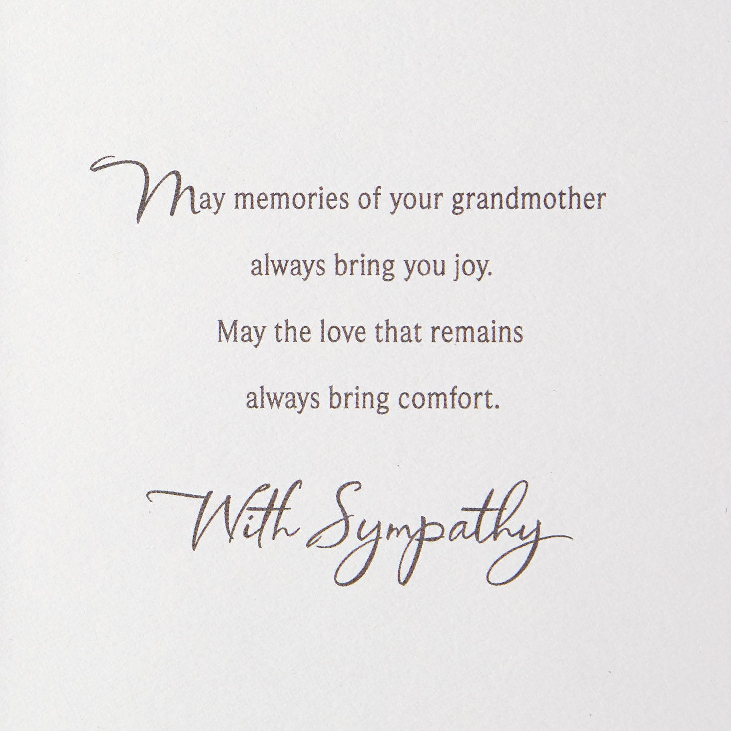 A Grandmother's Love Never Leaves Sympathy Card, , large image number 2