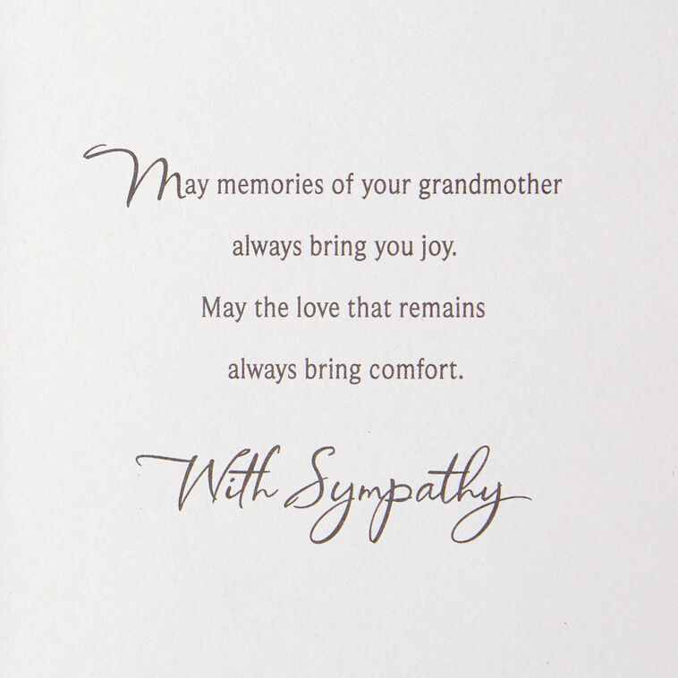 A Grandmother's Love Never Leaves Sympathy Card, , large image number 2