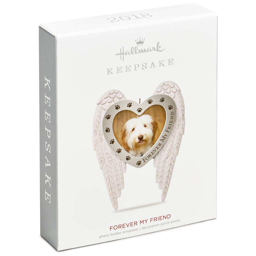 Forever My Friend Pet Memorial Metal Photo Ornament Keepsake Forever My Friend Pet Memorial Metal Photo Ornament