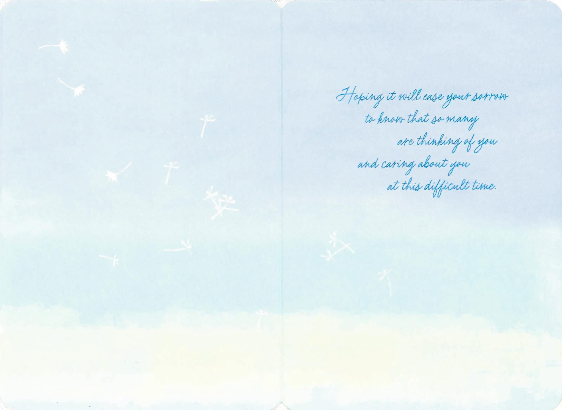 Blue Skies Sympathy Card