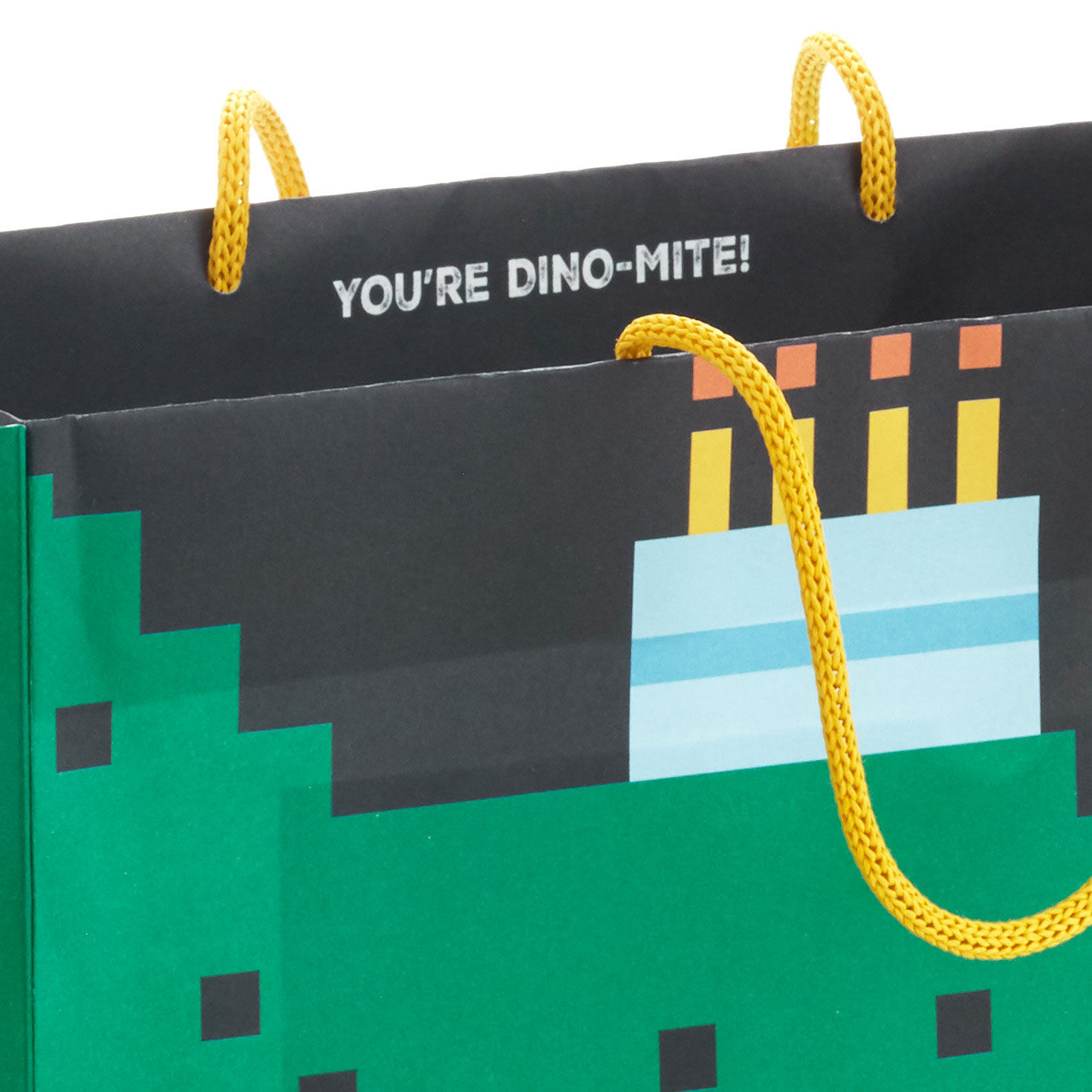 7.7" 8-Bit Dinosaur Medium Horizontal Birthday Gift Bag for only USD 3.99 | Hallmark