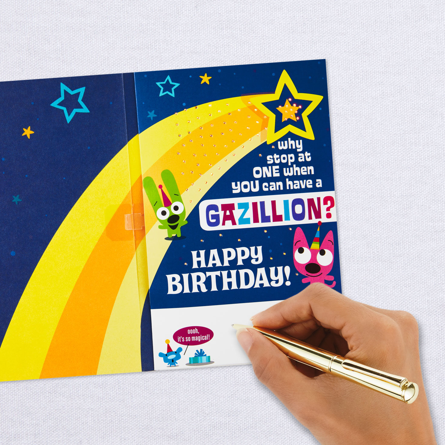 hoops&yoyo™ Shooting Star Birthday Card With Sound and Light Greeting