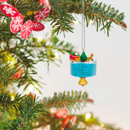 Mini Santa’s Little Spin Ornament, 1.45", 