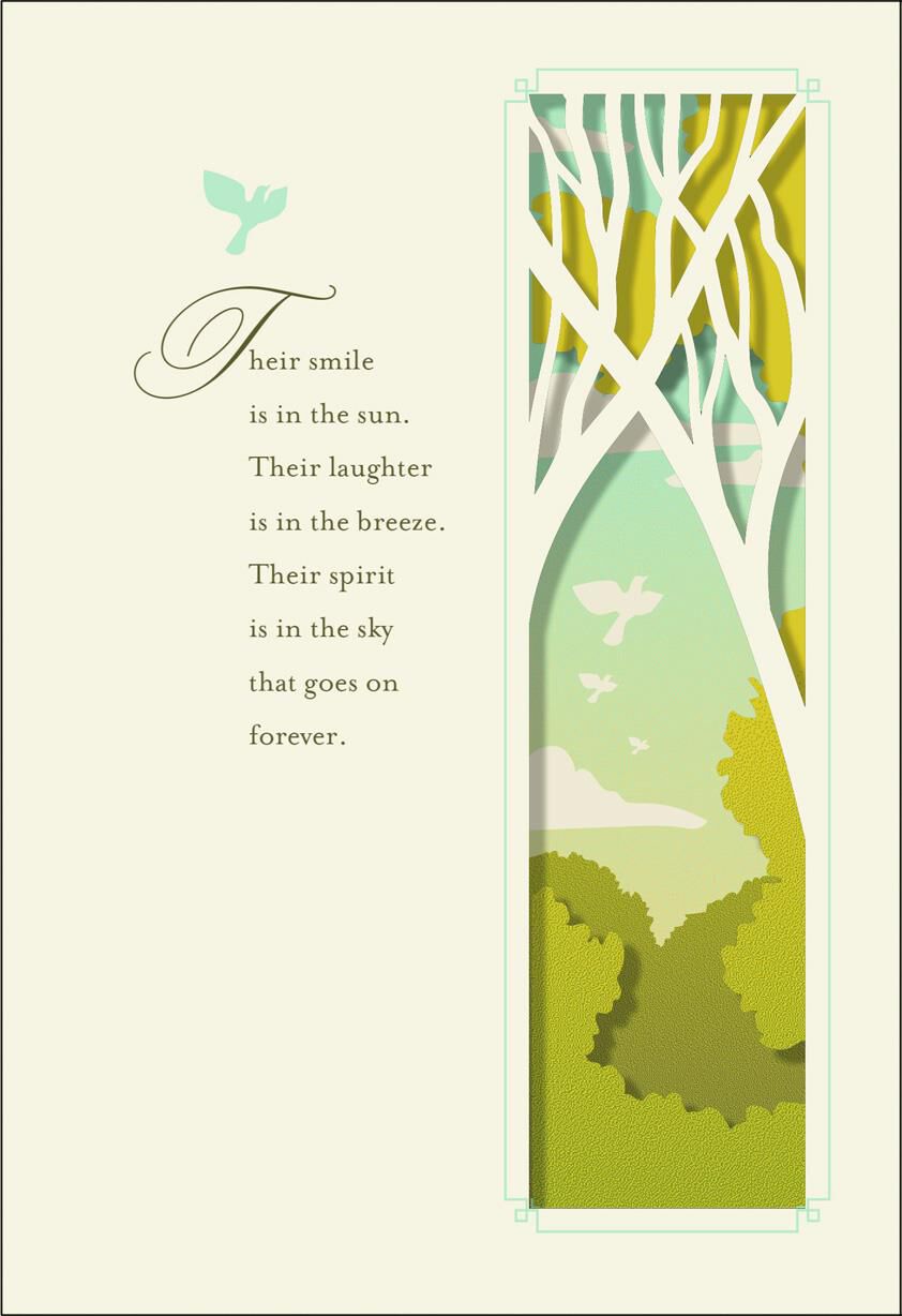A Return to Nature Sympathy Card
