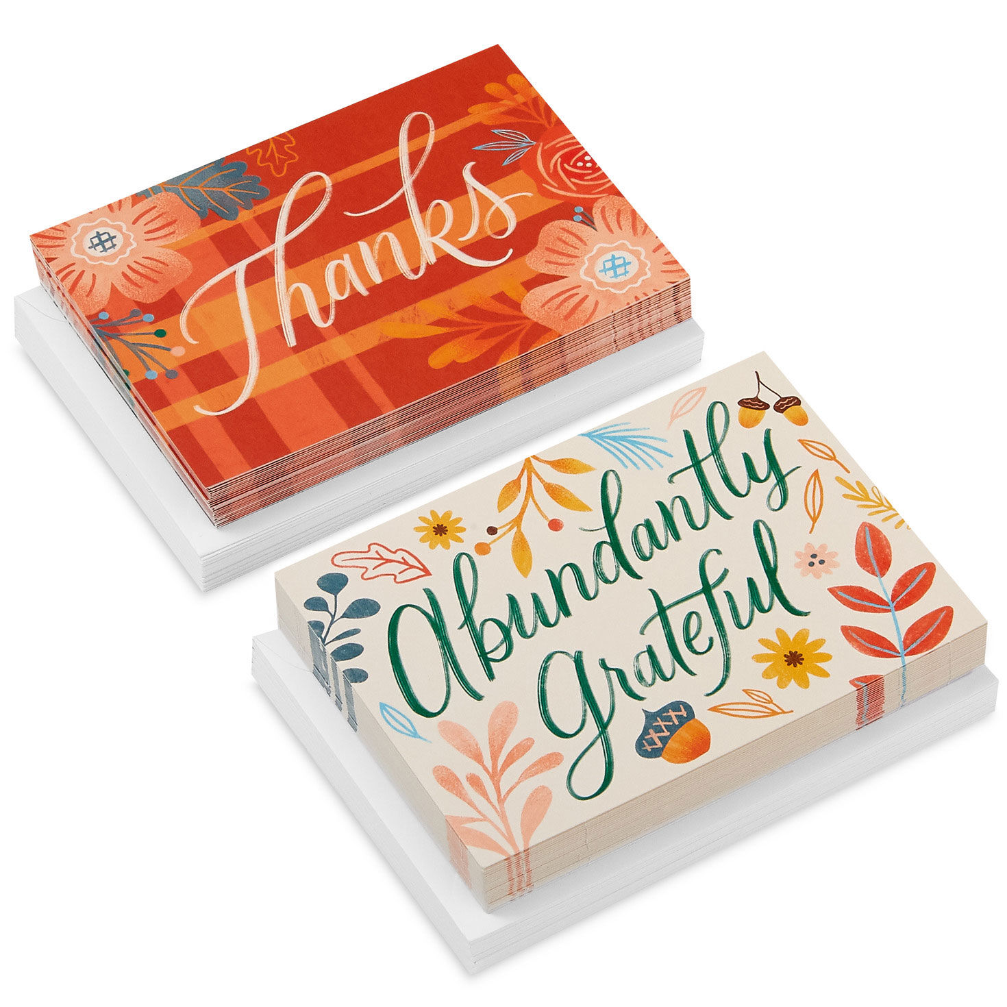 Fall Florals Assorted Blank Thank-You Note Cards, Pack of 50