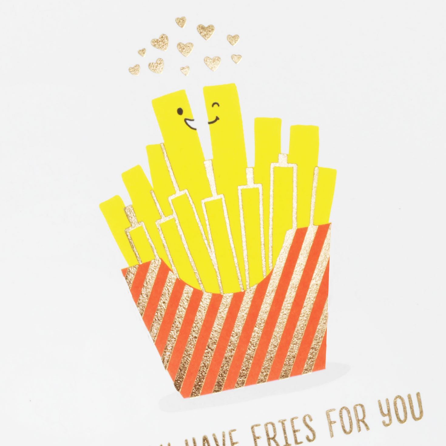 French Fries Funny Love Card Card Front Detail image number 4