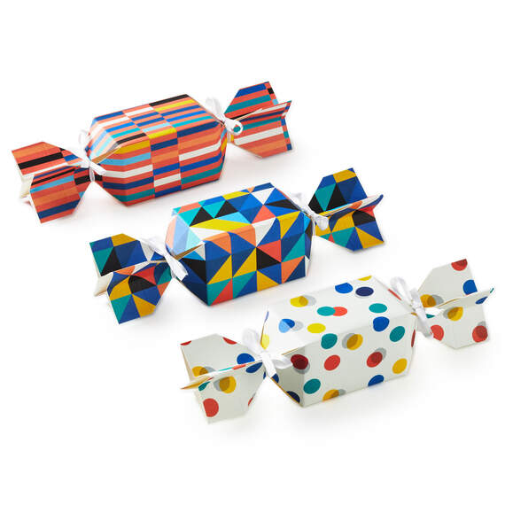 Colorful Candy-Shaped Party Favor Boxes, Set of 3