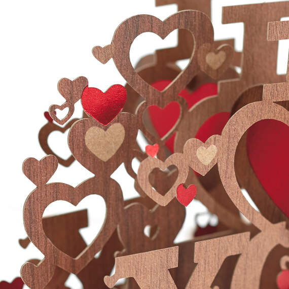 Love You With All My Heart 3D Pop-Up Valentine's Day Card, , large image number 4