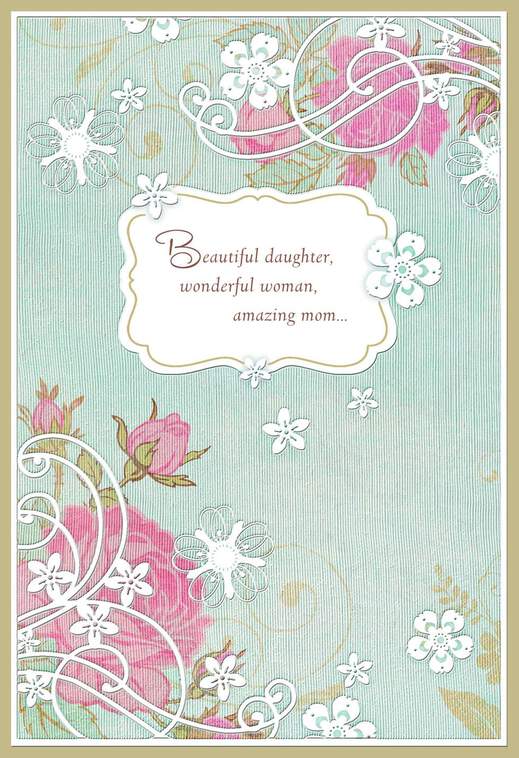 Wonderful Woman, Amazing Mom Mother's Day Card for Daughter, , large image number 1