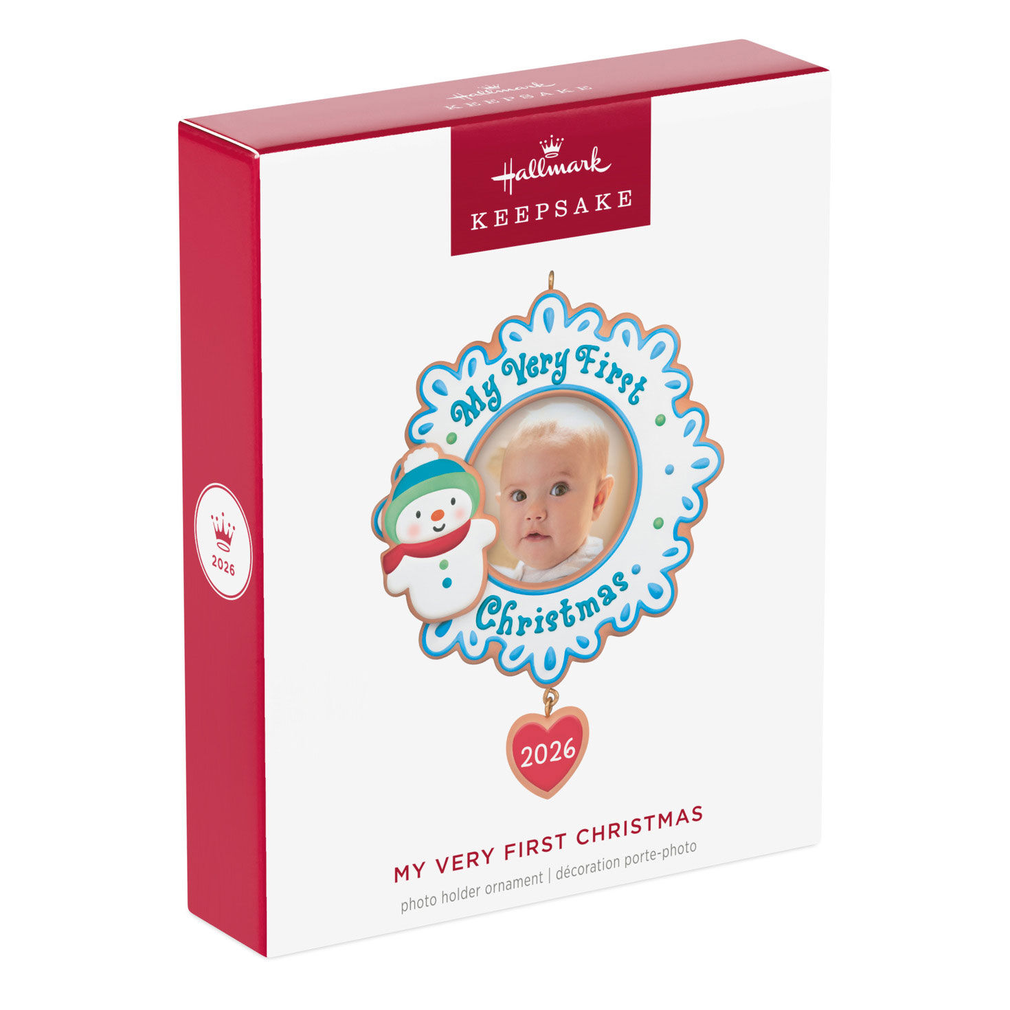 Snowflake Snowman Cookie Photo Frame Ornament package front image number 7