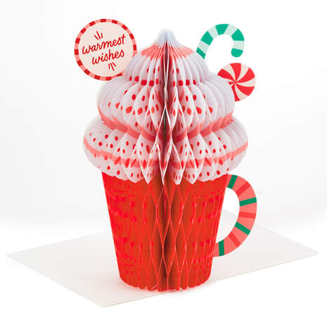 Extra Cozy and Full of Joy Honeycomb 3D Pop-Up Christmas Card, , large