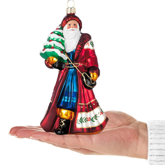 Santa Claus Glass Ornament, , large image number 4