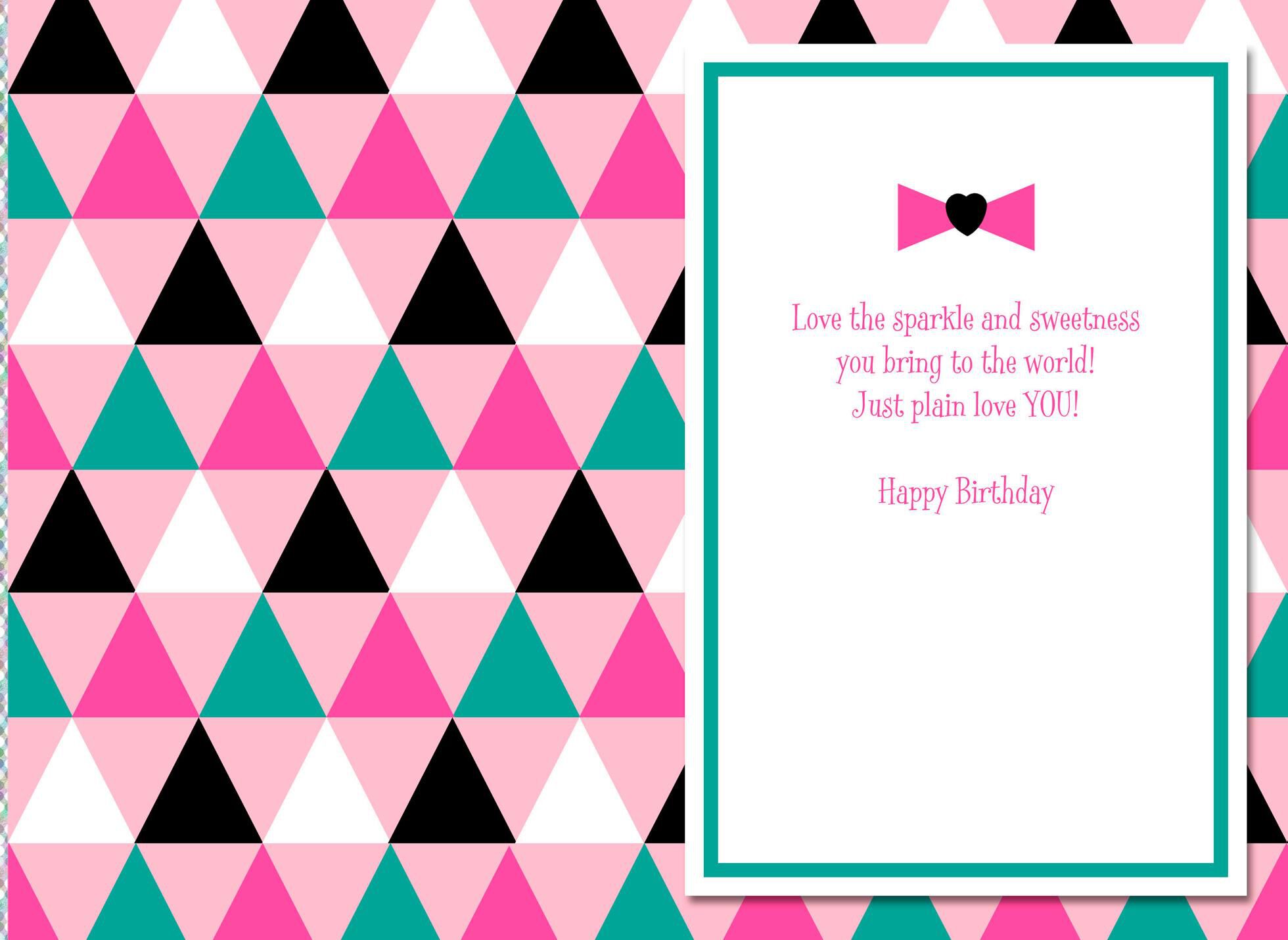 Sparkling Pink Cat Birthday Card for Granddaughter