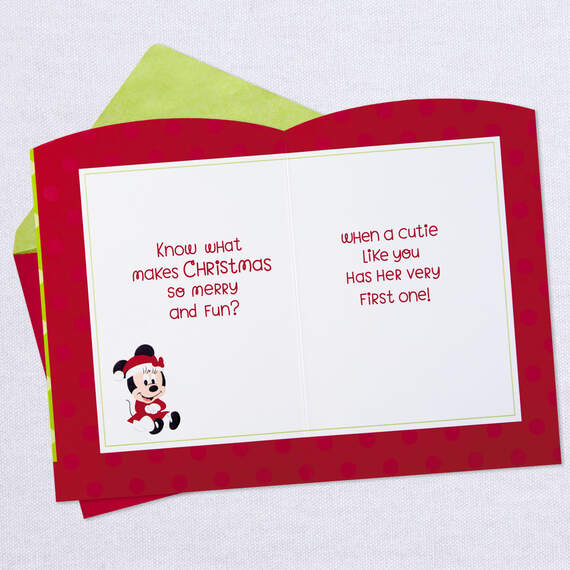 Disney Minnie Mouse First Christmas Card for Granddaughter, , large image number 3