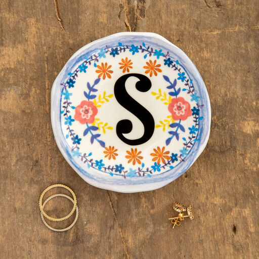 Natural Life Initial Trinket Dish, S, 