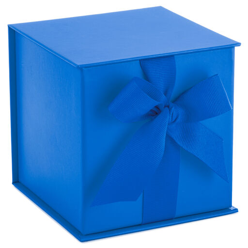 Royal Blue Small Gift Box With Shredded Paper Filler, 