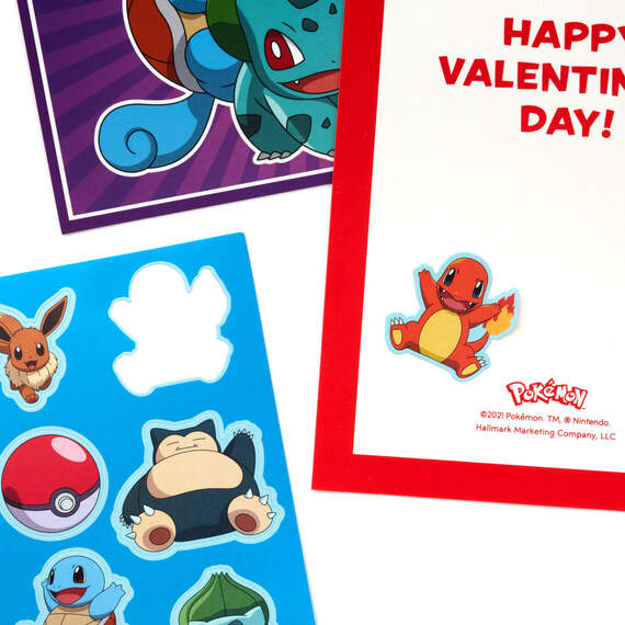 Pokémon Fun Assorted Valentine's Day Cards With Stickers, Pack of 24, , large image number 5
