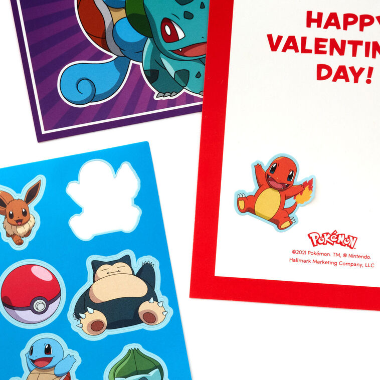 Pokmon Fun Assorted Valentine's Day Cards With Stickers, Pack of 24 Pokmon Fun Assorted Valentine's Day Cards With Stickers, Pack of 24