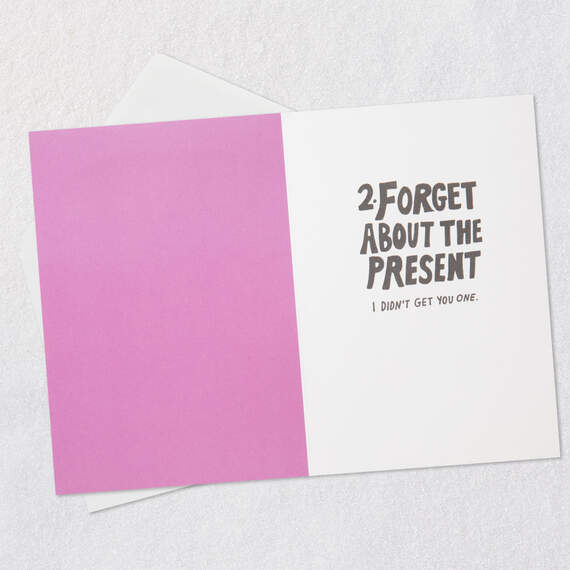 Forget About the Past and the Present Funny Birthday Card, , large image number 3