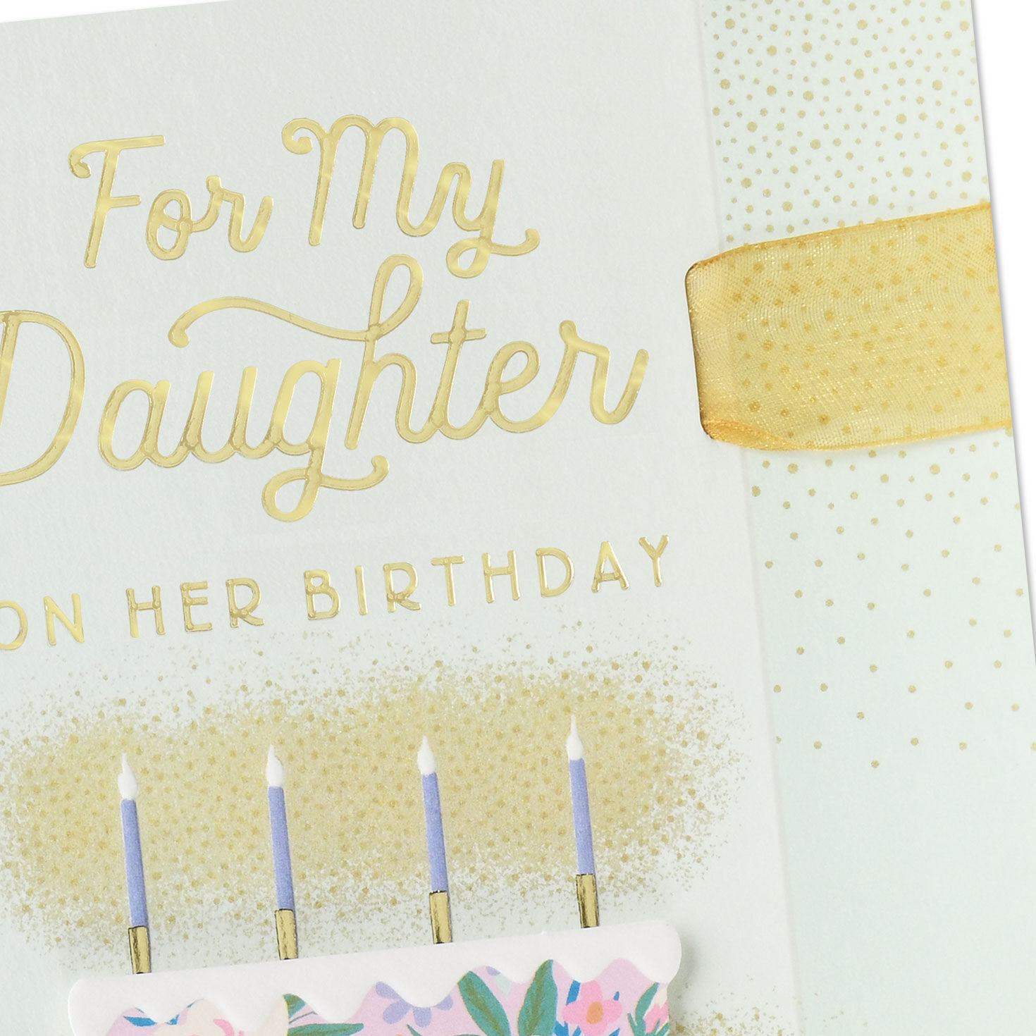 Floral Cake Daughter Birthday Card Card Front Detail image number 6