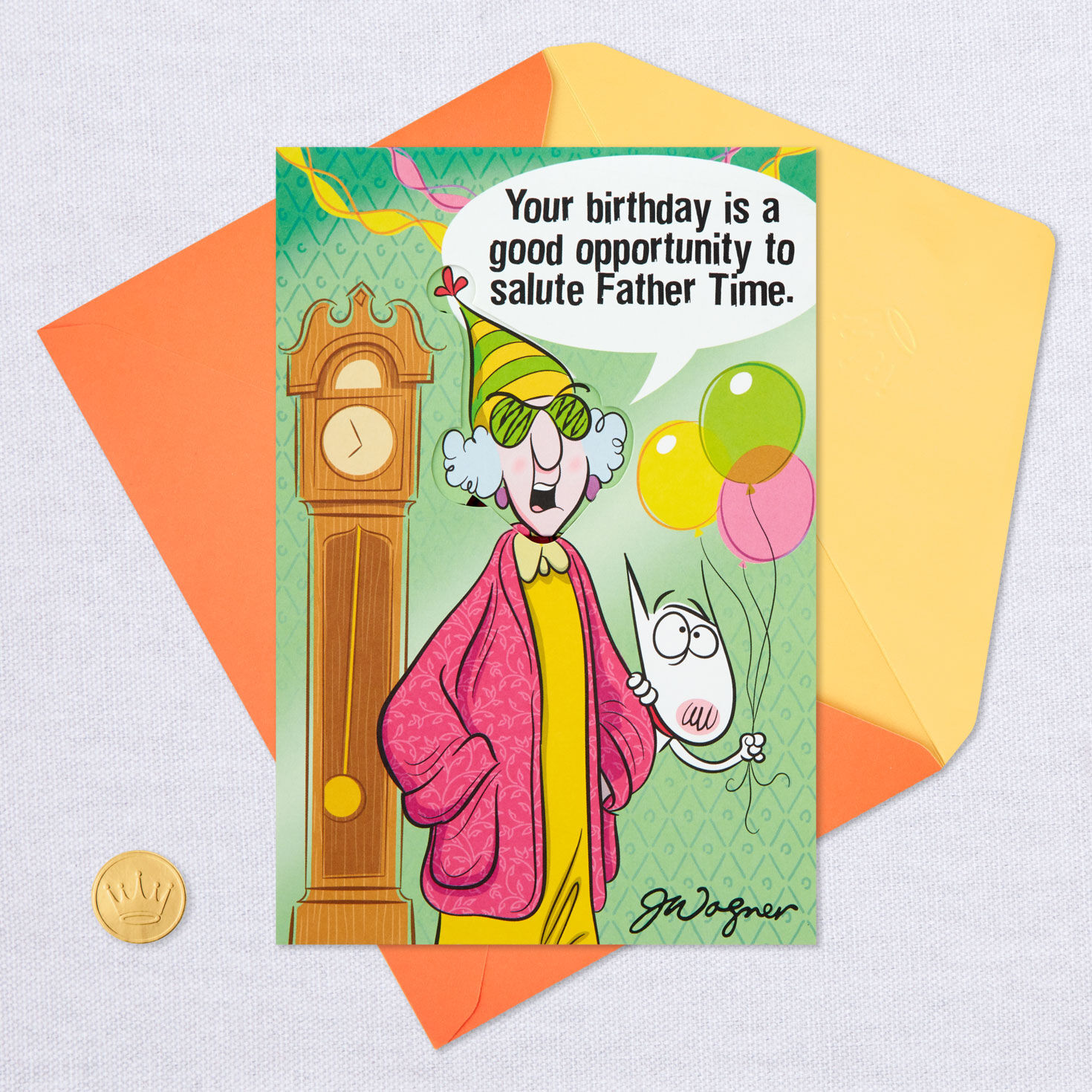 Maxine and Floyd Funny Pop-Up Birthday Card Card Front with Envelope and Gold Seal image number 5