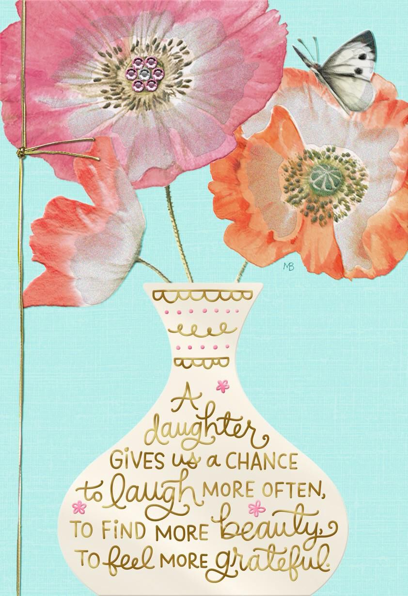 Thankful for You, Daughter Marjolein Bastin Birthday Card
