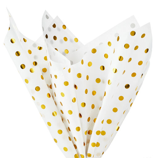 Gold Dots Tissue Paper, 4 Sheets, 