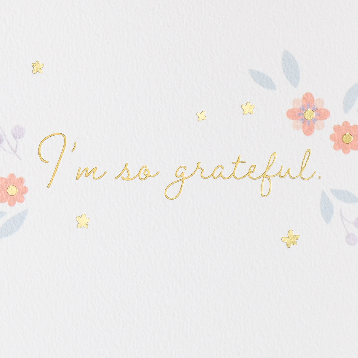 Pink and Purple Flowers So Grateful Thank-You Card, , large image number 2